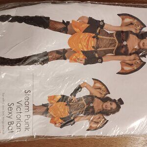Steampunk Victorian Sexy Bat Costume Set by Smiffy's – Size Large (US 14-16)